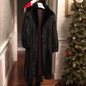 Full length black mink